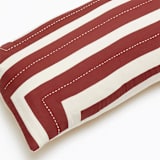 "Interlock XL Lumbar Pillow - Rust" - Throw Pillows in red by Anchal