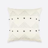 "Triangle Stitch Throw Pillow" - Throw Pillows in white by Anchal