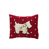 "Westie Dog Mini Christmas Pillow" - Throw Pillows in red by Melange Collection