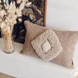 "Mid" - Throw Pillows in beige by Handan Loomworks