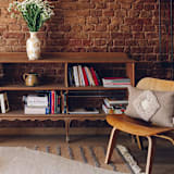 "Mid" - Throw Pillows in beige by Handan Loomworks