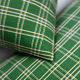 "Chiapas Green Plaid Handwoven Cotton Throw Pillow, Size 12" x 20"" - Throw Pillows in green by Archive New York