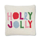 "Holly Jolly Hook Pillow" - Throw Pillows in multicolor by Ampersand Design Studio