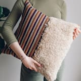 "Nida" - Throw Pillows in multicolor by Handan Loomworks