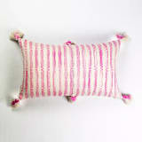 "Antigua Naturally Dyed Pink Stripe Pillow" - Throw Pillows in pink by Archive New York
