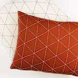 "Small Graph Throw Pillow - Rust" - Throw Pillows in red by Anchal