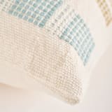 "Magdalena Pillow Cover Seaglass Blue, Crocodile Green, Apricot Orange" - Throw Pillows in multicolorassorted-colors by Tatiana Ordoñez