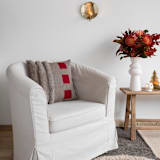 "Dove" - Throw Pillows in multicolor by Handan Loomworks