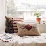 "Inrie" - Throw Pillows in beige by Handan Loomworks