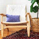 "Small Graph Throw Pillow - Slate" - Throw Pillows in blue by Anchal