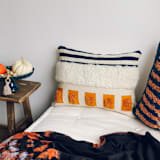 "Blured" - Throw Pillows in multicolor by Handan Loomworks
