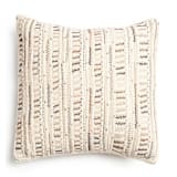 "Dahli Brown Hand Embroidered Pillow" - Throw Pillows in white by Anjali Purohit