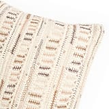 "Dahli Brown Hand Embroidered Pillow" - Throw Pillows in white by Anjali Purohit