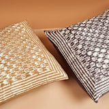 "Oasis Gold Silk Pillow" - Throw Pillows in gold by Anjali Purohit