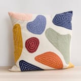 "Petal Throw Pillow" - Throw Pillows in multicolor by Anchal