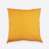 "Cross-Stitch Throw Pillow - Mustard" - Throw Pillows in yellow by Anchal