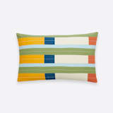 "Stamp Lumbar Pillow" - Throw Pillows in multicolor by Anchal
