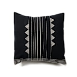 "Kora Black Large Handloom Pillow" - Throw Pillows in black by Anjali Purohit