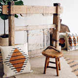 "wind" - Throw Pillows in multicolor by Handan Loomworks