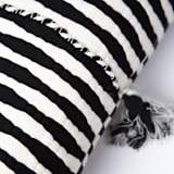 "Antigua Black & Ivory Stripe Pillow" - Throw Pillows in black by Archive New York