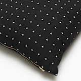 "Cross-Stitch Throw Pillow - Charcoal" - Throw Pillows in black by Anchal