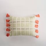 "Tucan Toss Pillow Cover Mint & Sage Green  Terracotta tassels" - Throw Pillows in multicolor by Tatiana Ordoñez