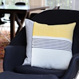 "Yellow Color Block Decorative Pillow" - Throw Pillows in yellow by Johil Ross