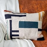 "Agave Patchwork Wide Lumbar Pillow" - Throw Pillows in multicolorassorted-colors by Wool and Indigo
