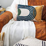 "Agave Patchwork Wide Lumbar Pillow" - Throw Pillows in multicolorassorted-colors by Wool and Indigo