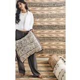 "Maple Black Silk Pillow" - Throw Pillows in black by Anjali Purohit