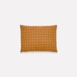 "Small Cross-Stitch Throw Pillow - Camel" - Throw Pillows in brown by Anchal