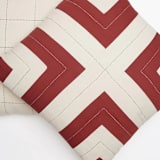 "Interlock Throw Pillow - Rust" - Throw Pillows in red by Anchal