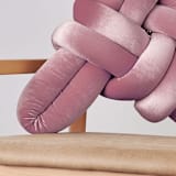 "Mauve Velvet Knot Pillow" - Throw Pillows in pink by Knots Studio