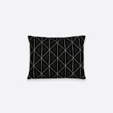 "Small Graph Throw Pillow - Charcoal" - Throw Pillows in black by Anchal
