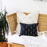"Small Graph Throw Pillow - Charcoal" - Throw Pillows in black by Anchal