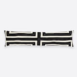 "Interlock XL Lumbar Pillow - Charcoal" - Throw Pillows in black by Anchal