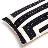 "Interlock XL Lumbar Pillow - Charcoal" - Throw Pillows in black by Anchal