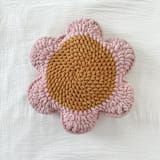 "Daisy Flower Pillow" - Throw Pillows in multicolorassorted-colors by Two Little Knots