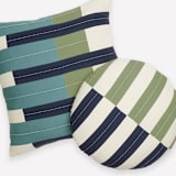 "Offset Throw Pillow" - Throw Pillows in green by Anchal