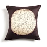 "Shunya Black Silk Pillow" - Throw Pillows in black by Anjali Purohit