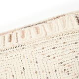 "Maze Brown Hand Embroidered Pillow" - Throw Pillows in white by Anjali Purohit