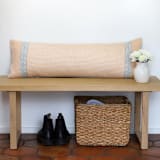 "Dusty Rose Lumbar Decorative Pillow" - Throw Pillows in pink by Johil Ross