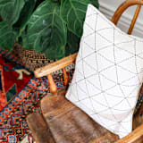 "Small Graph Throw Pillow - Bone" - Throw Pillows in white by Anchal