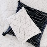 "Small Graph Throw Pillow - Bone" - Throw Pillows in white by Anchal