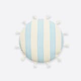 "Cabana Stripe Tassel Throw Pillow - Cloud" - Throw Pillows in blue by Anchal