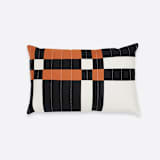 "Patchwork Plaid Lumbar Pillow - Camel" - Throw Pillows in brown by Anchal