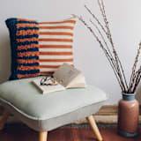 "Onthe" - Throw Pillows in multicolor by Handan Loomworks
