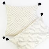 "Tilt Throw Pillow - Bone" - Throw Pillows in white by Anchal