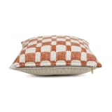 "Checkered Block Printed Pillow - Cover + Insert" - Throw Pillows in brown by Powered By People
