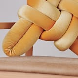 "Illuminate Yellow Velvet Knot Pillow" - Throw Pillows in yellow by Knots Studio